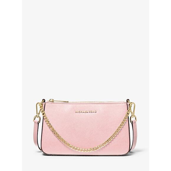 NWT Michael Kors Jet Set Medium Saffiano Leather Crossbody Bag Pink One Size - Picture 1 of 1